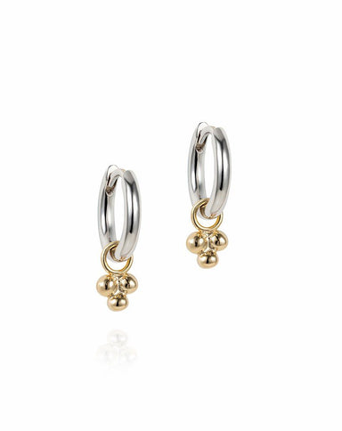 Sea Foam Charms - Sterling Silver and Yellow Gold 